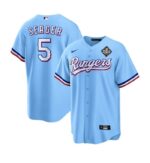 Men's Texas Rangers #5 Corey Seager Blue 2023 World Series Stitched Jersey