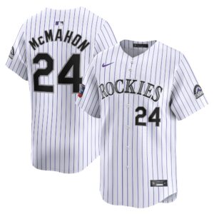 Men's Colorado Rockies Ryan McMahon  White 2024 World Tour Mexico City Series Home Limited Player Jersey