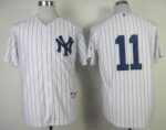 New York Yankees #11 Brett Gardner White Stitched Jersey
