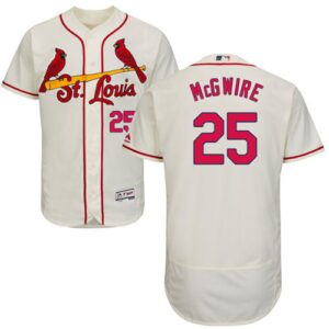 St. Louis Cardinals #25 Mark McGwire Cream Flexbase Collection Stitched Jersey