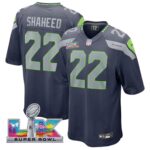 Rashid Shaheed #22 Seattle Seahawks Super Bowl LX Patch College Navy Team Game Jersey