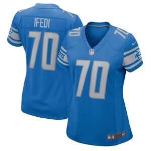 Germain Ifedi Detroit Lions  Women's Team Game Jersey - Blue