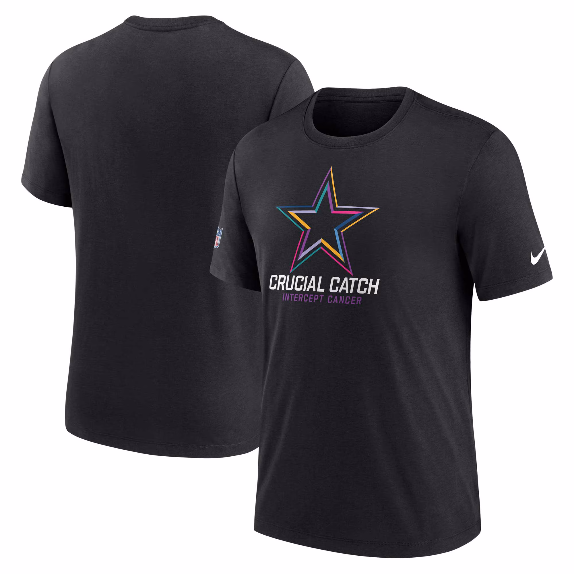 Men's Black Dallas Cowboys 2024 Crucial Catch T-Shirt