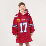 Kid Captain J.A 17 Buffalo Football Unisex Blanket Hoodie