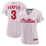 Women's Philadelphia Phillies Bryce Harper #3 White Home Replica Player Jersey