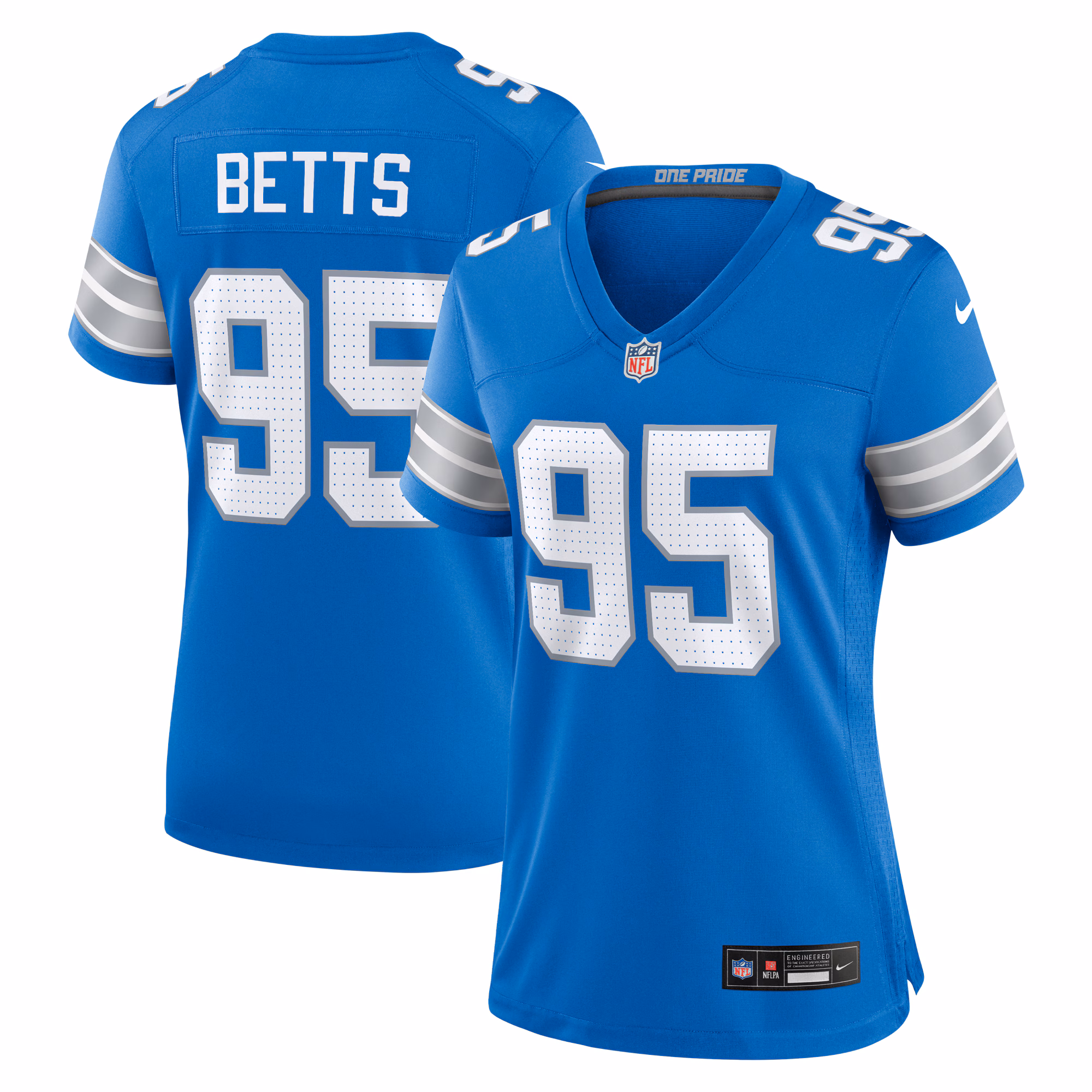 Mathieu Betts Detroit Lions Women's Game Jersey -  Blue
