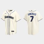 Men's Seattle Mariners #7 Marco Gonzales Alternate Cream Jersey