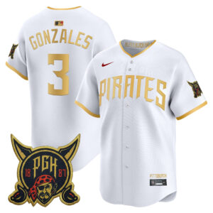 Nick Gonzales #3 Pittsburgh Pirates 2026 City Connect Vapor Premier Limited Jersey - All Stitched