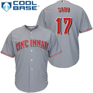 Cincinnati Reds #17 Chris Sabo Red Flexbase Collection Majestic Men's Jersey