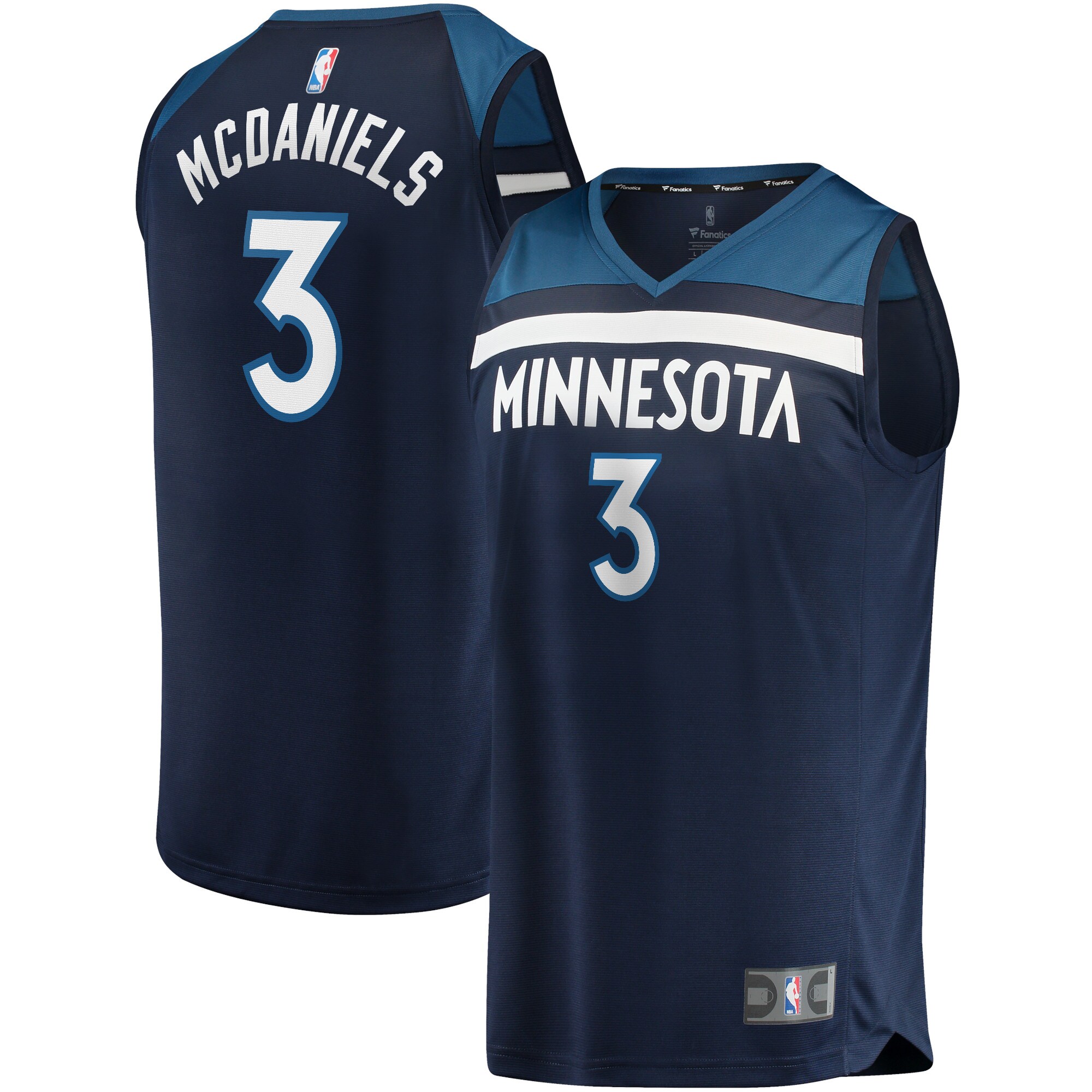 Jaden McDaniels Minnesota Timberwolves 2021/22 Fast Break Replica Jersey - Icon Edition - Navy