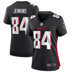 Women's Atlanta Falcons Alfred Jenkins #84 Black Game Retired Player Jersey