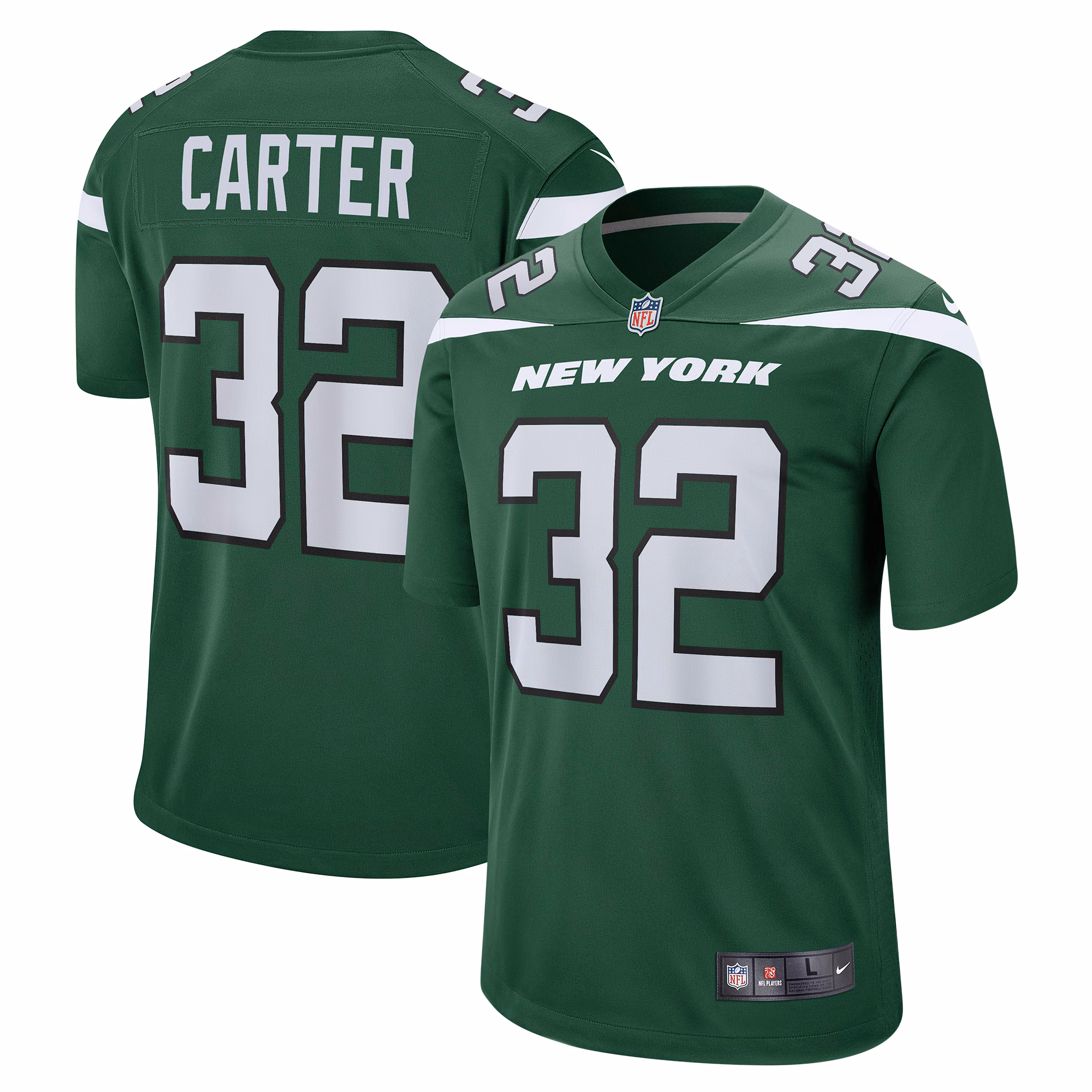 Michael Carter New York Jets Game Jersey - Gotham Green