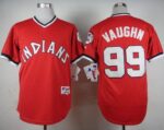 Cleveland Indians #99 Ricky Vaughn Red 1974 Turn Back The Clock Stitched Jersey