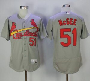 St. Louis Cardinals #51 Willie McGee Grey Flexbase Collection Stitched Jersey