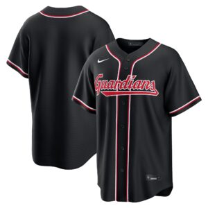 Team Cleveland Guardians Fashion Replica Black Out Jersey