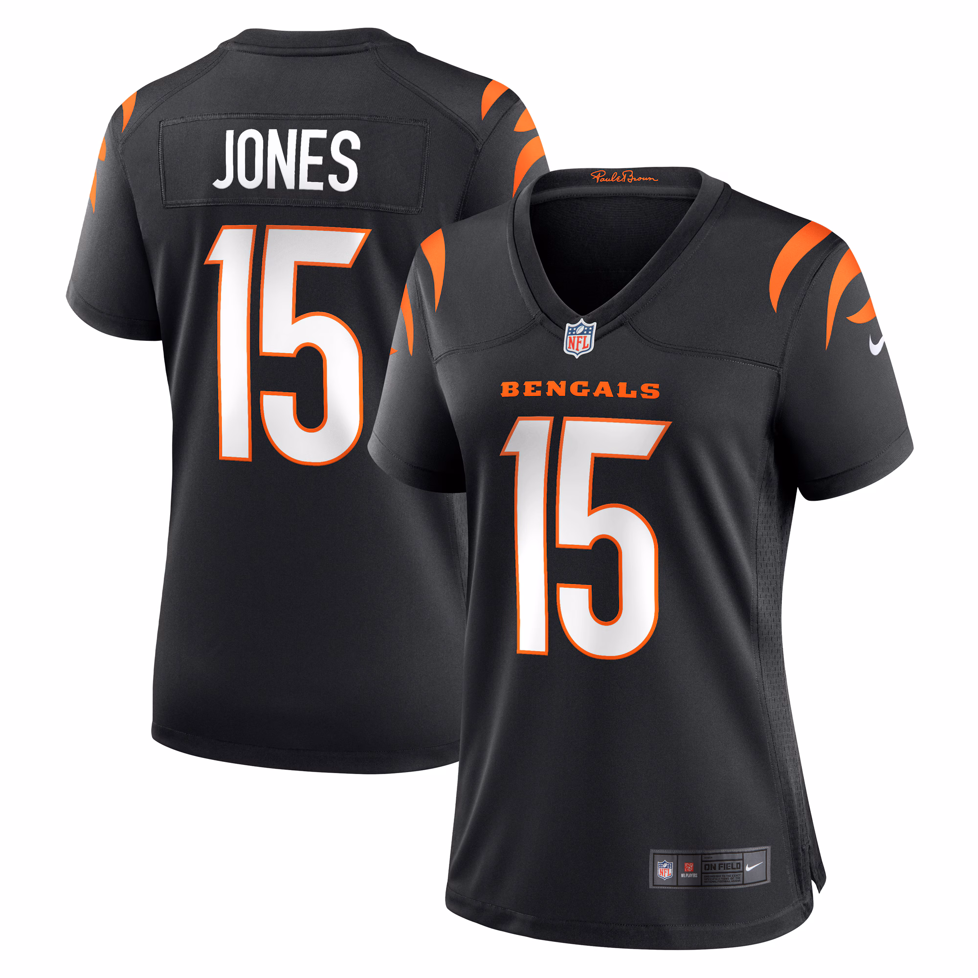 Charlie Jones Cincinnati Bengals Women's Team Game Jersey -  Black