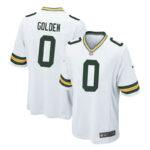 Men's Matthew Golden #0 Green Bay Packers 2025 Away Game Jersey-White