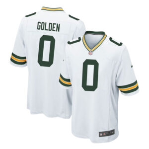 Men's Matthew Golden #0 Green Bay Packers 2025 Away Game Jersey-White