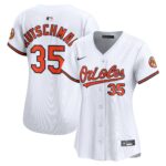 Women's Baltimore Orioles Adley Rutschman #35 White Home Limited Player Jersey