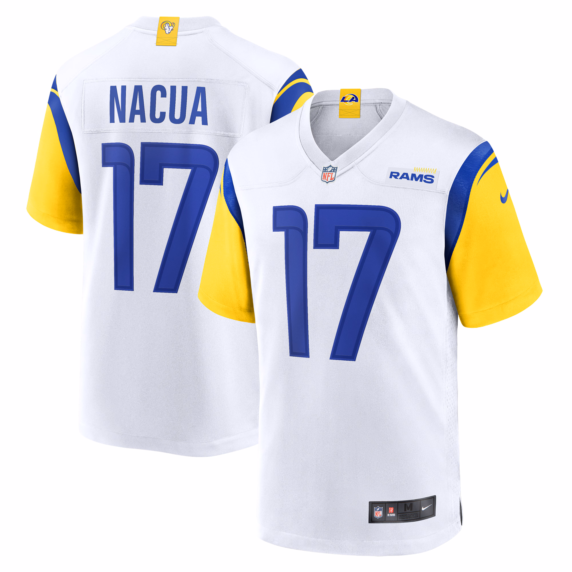 Puka Nacua Los Angeles Rams Game Jersey - White