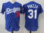 Mitchell And Ness 1997 Los Angeles Dodgers #31 Mike Piazza Blue Throwback Stitched Jersey