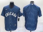 Men's  Chicago White Sox Blank Blue Throwback Cool Base Jersey