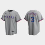 Men's Texas Rangers #3 Leody Taveras Gray Road Jersey