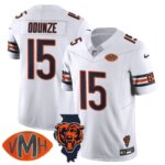 Rome Odunze #15 Chicago Bears CHI Honor Virginia Halas McCaskey Jersey - All Stitched