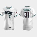Men's Arizona Diamondbacks #31 Ian Kennedy Alternate White Flex Base Jersey