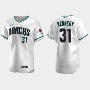 Men's Arizona Diamondbacks #31 Ian Kennedy Alternate White Flex Base Jersey