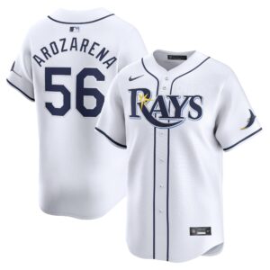 Men's Tampa Bay Rays #56 Randy Arozarena  White Home Limited Player Jersey