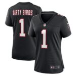 Dirty Birds Atlanta Falcons Women's Throwback Game Jersey - Black