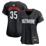 Women's Baltimore Orioles Adley Rutschman #35 Black City Connect Limited Player Jersey