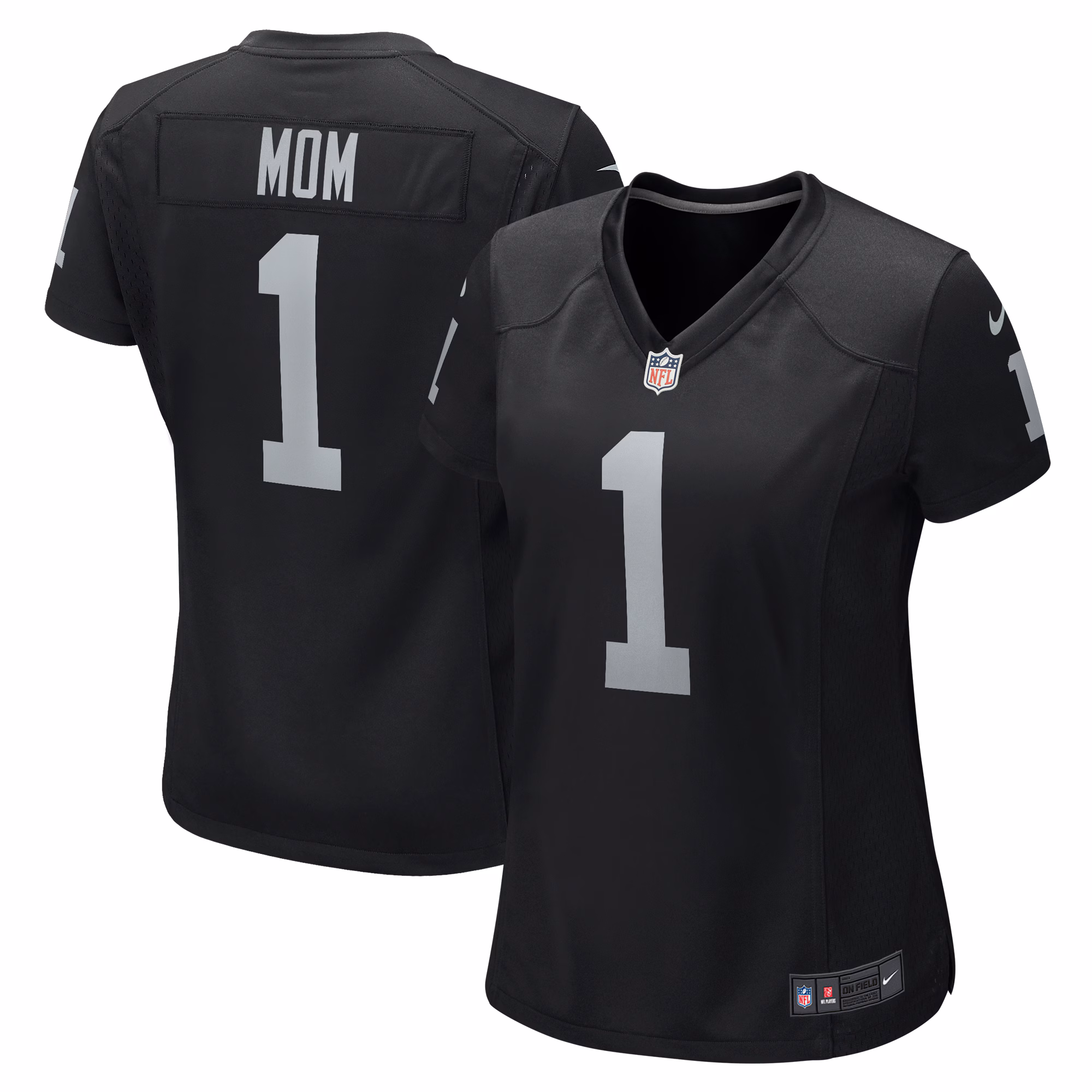 Number 1 Mom Las Vegas Raiders Women's Game Jersey - Black
