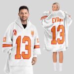 Adult M.E 13 Tampa Bay Football 50th Season Game Unisex Blanket Hoodie