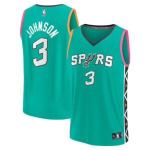 Keldon Johnson San Antonio Spurs Unisex 2022/23 Fastbreak Jersey - City Edition - Turquoise