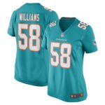Connor Williams Miami Dolphins Women's Game Player Jersey - Aqua
