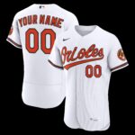 Baltimore Orioles White Home Authentic Custom #00 Jersey