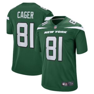 Lawrence Cager New York Jets  Team Game Player Jersey - Gotham Green