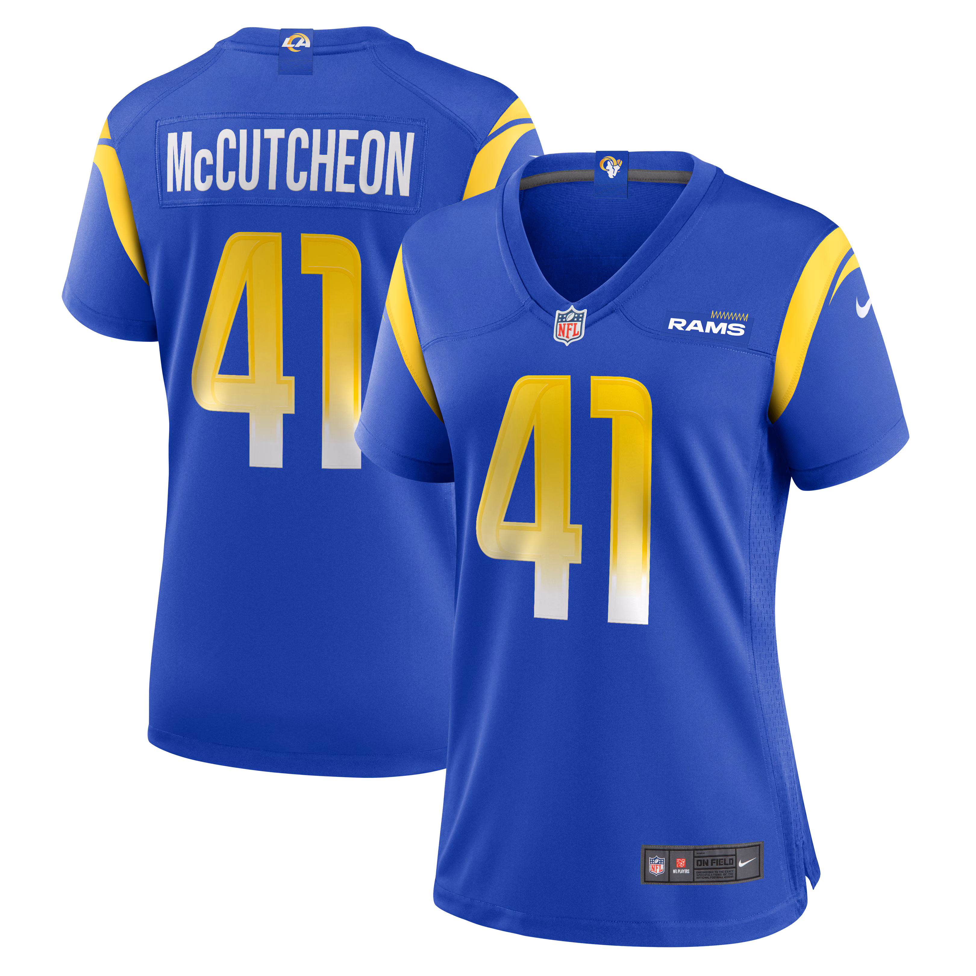 Cameron McCutcheon Los Angeles Rams Women's  Game Jersey - Royal