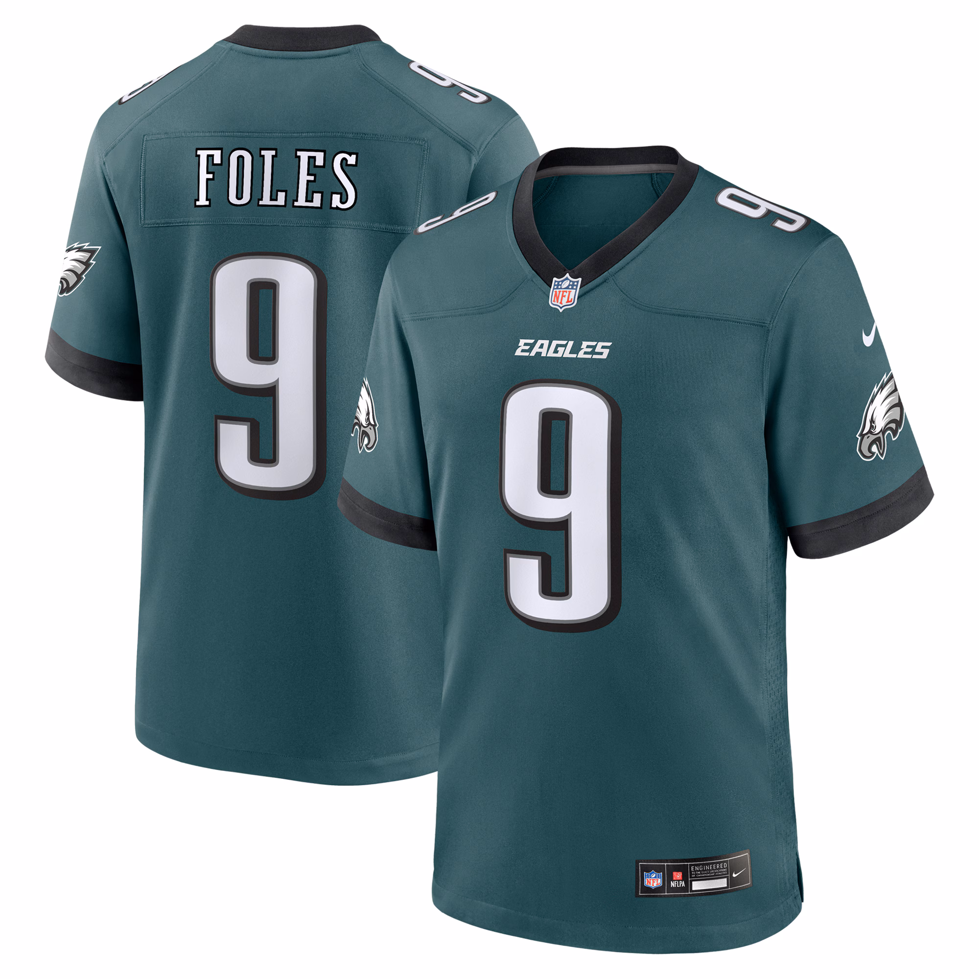 Nick Foles Philadelphia Eagles #9 Team Retired Player Game Jersey - Midnight Green