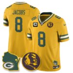 Josh Jacobs #8 Green Bay Packers GB Vapor Limited Jersey - John Madden Patch - All Stitched
