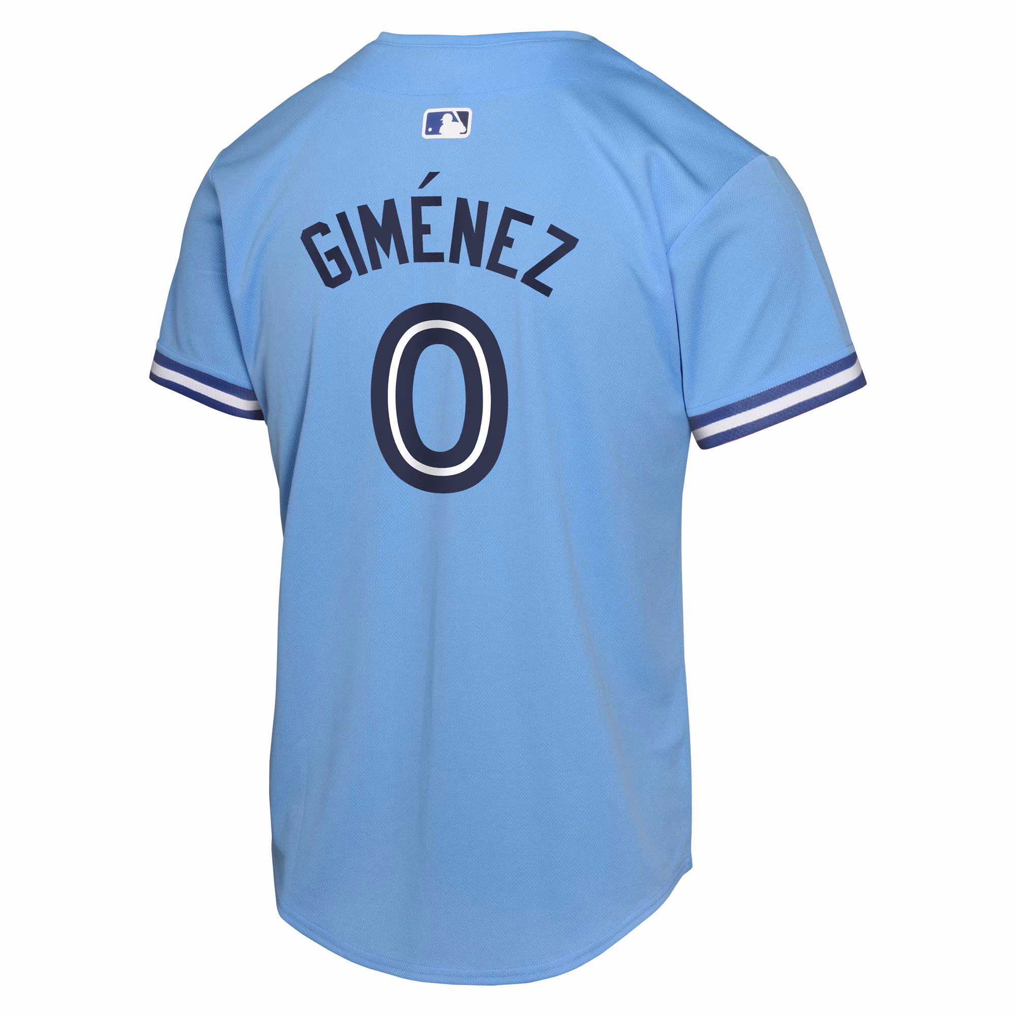 Andrés Giménez #0 Toronto Blue Jays Youth Alternate Game Player Jersey - Powder Blue - Image 3