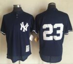 Mitchell And Ness 1995 New York Yankees #23 Don Mattingly Blue Throwback Stitched Jersey