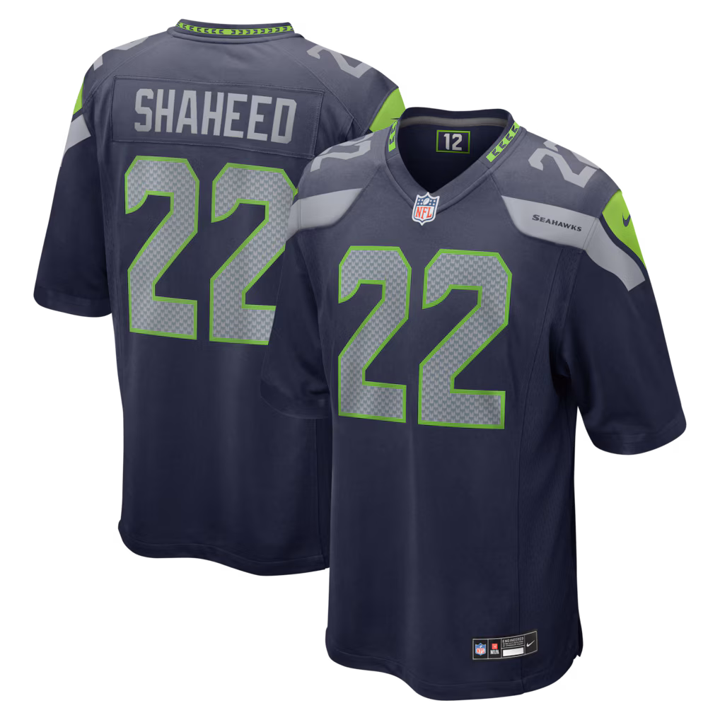 Rashid Shaheed #22 Seattle Seahawks College Navy Team Game Jersey