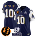Joe Milton III # 10 Dallas Cowboys Vapor Limited Gold Jersey - John Madden Patch - All Stitched
