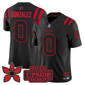 Christian Gonzalez #0 New England Patriots Stranger Things EditionVapor Limited Jersey - All Stitched