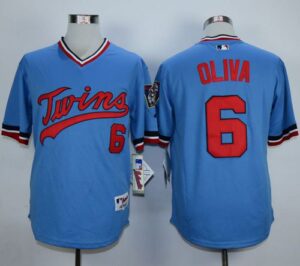 Minnesota Twins #6 Tony Oliva Light Blue 1984 Turn Back The Clock Stitched Jersey