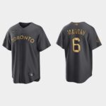 Men's Men's Toronto Blue Jays #6 Alek Manoah 2022 All-Star Game Cool Base Jersey - Charcoal