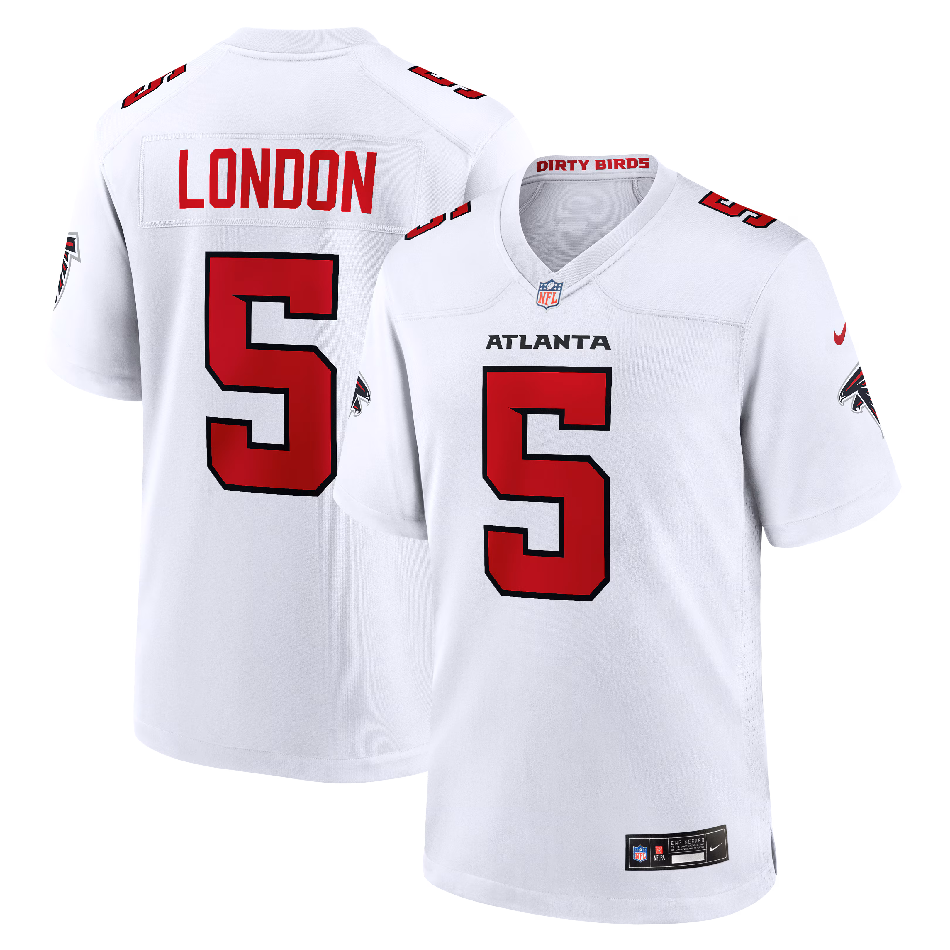 Atlanta Falcons Drake London #5 White Game Jersey